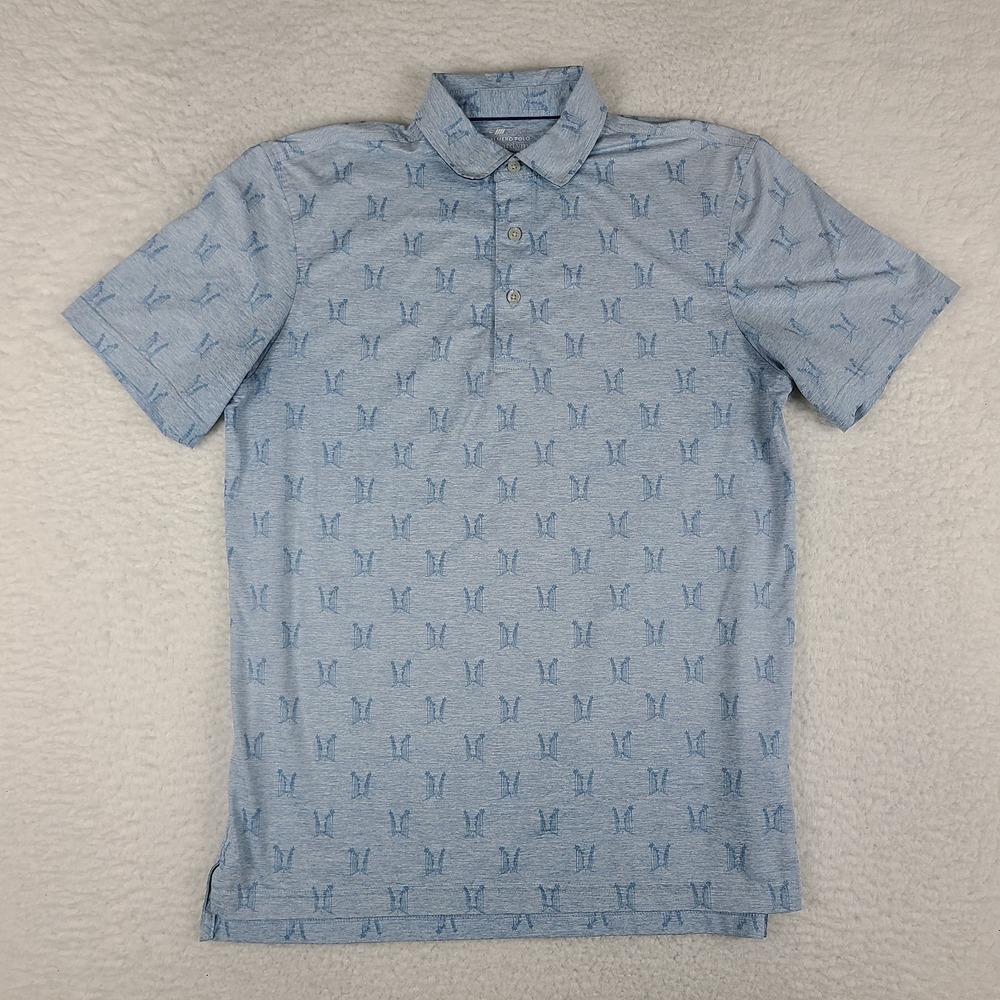 Vineyard Vines Palmero‎ Polo Shirt Mens Small Blue Performance OTG On The Go